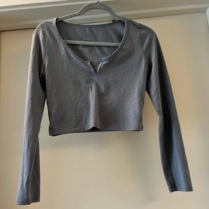 Lululemon Henley long sleeve cropped
